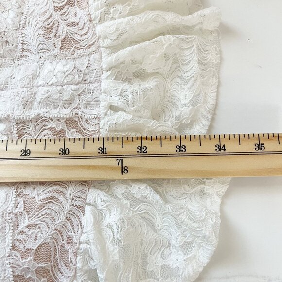 NEW Hello Molly Beautiful Minds White Lace Mini Dress Open Back - Size US 6 - Picture 9 of 9